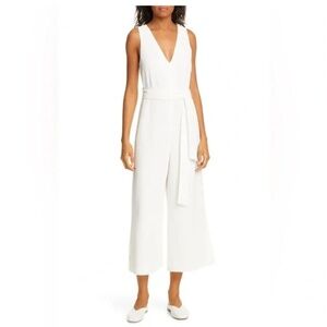 Club Monaco white jumpsuit open back with tie